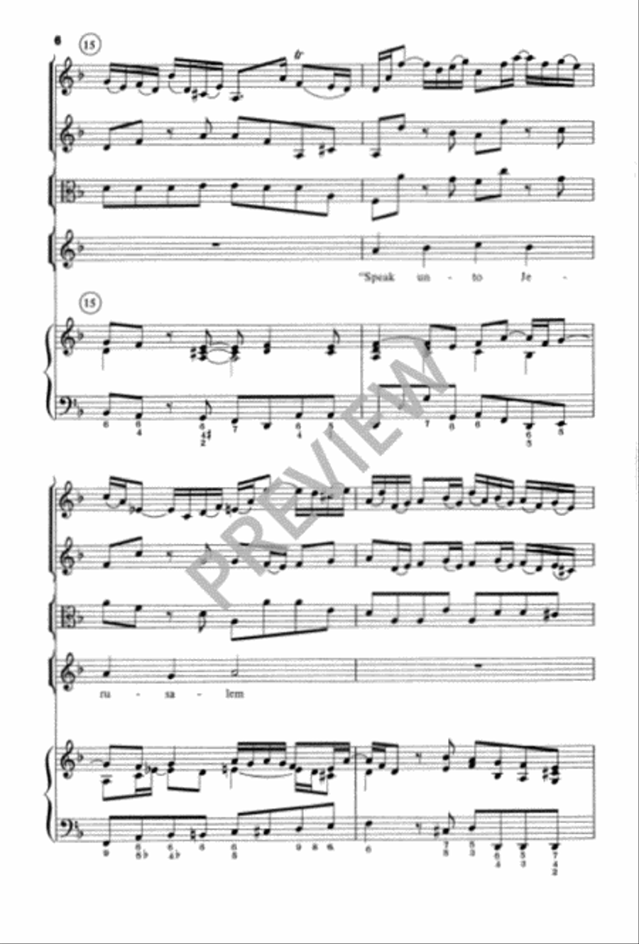 Comfort, Comfort, O My People 4-Part scores gallery preview page 7