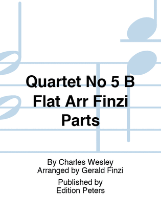 Quartet No 5 B Flat Arr Finzi Parts