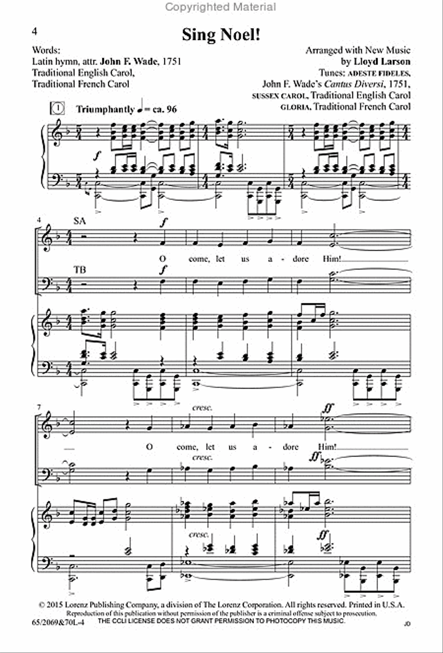 A Noel Celebration A Noel Celebration 4-Part scores gallery preview page 2