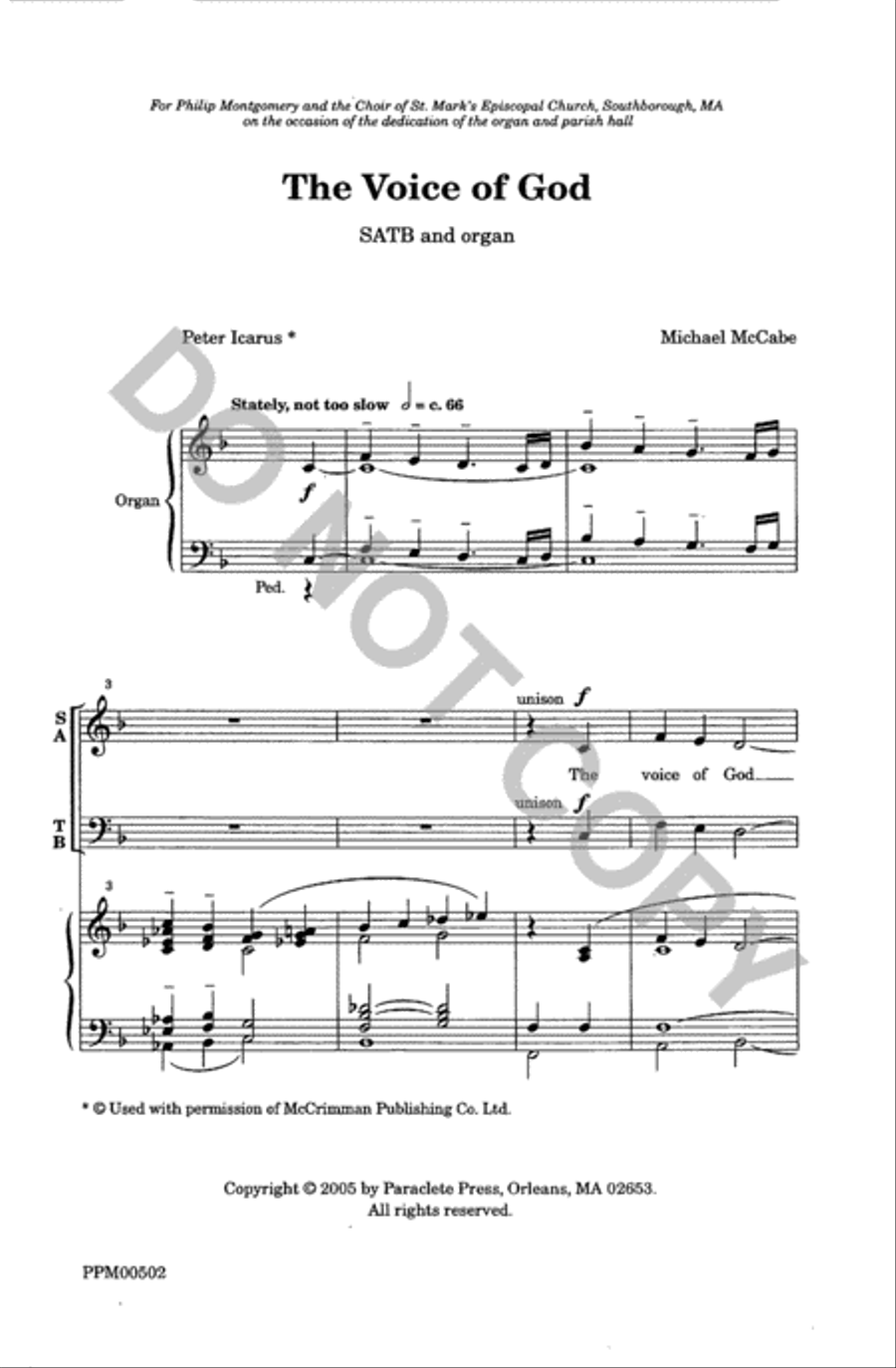 The Voice of God Goes Out 4-Part scores gallery preview page 2