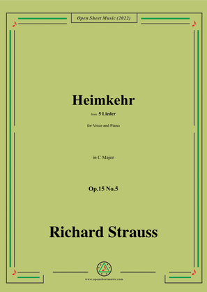 Book cover for Richard Strauss-Heimkehr,in C Major