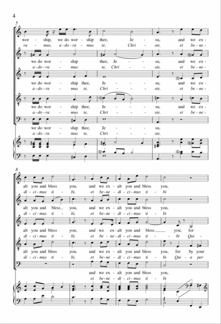 Jesu, We Do Worship You (Christe, adoramus te) SSATB scores gallery preview page 3