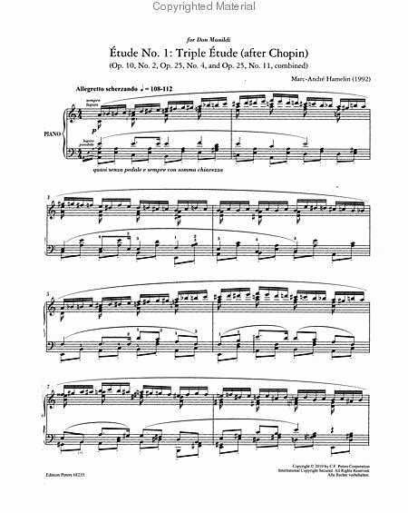 12 Études in All the Minor Keys for Piano by Marc-Andre Hamelin Piano - Sheet Music