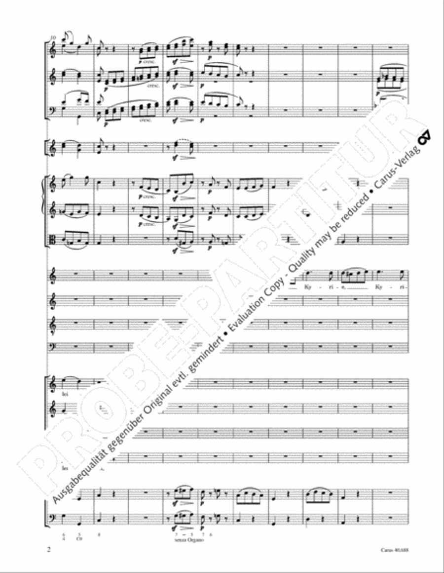 Mass in C Major 4-Part scores gallery preview page 13