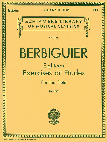 Benoit Berbiguier: Eighteen Exercises or Etudes
