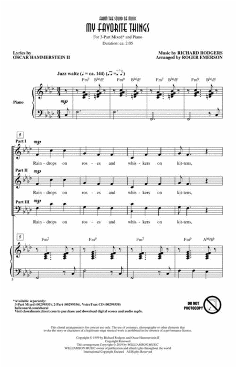 <br>Sheet music extract