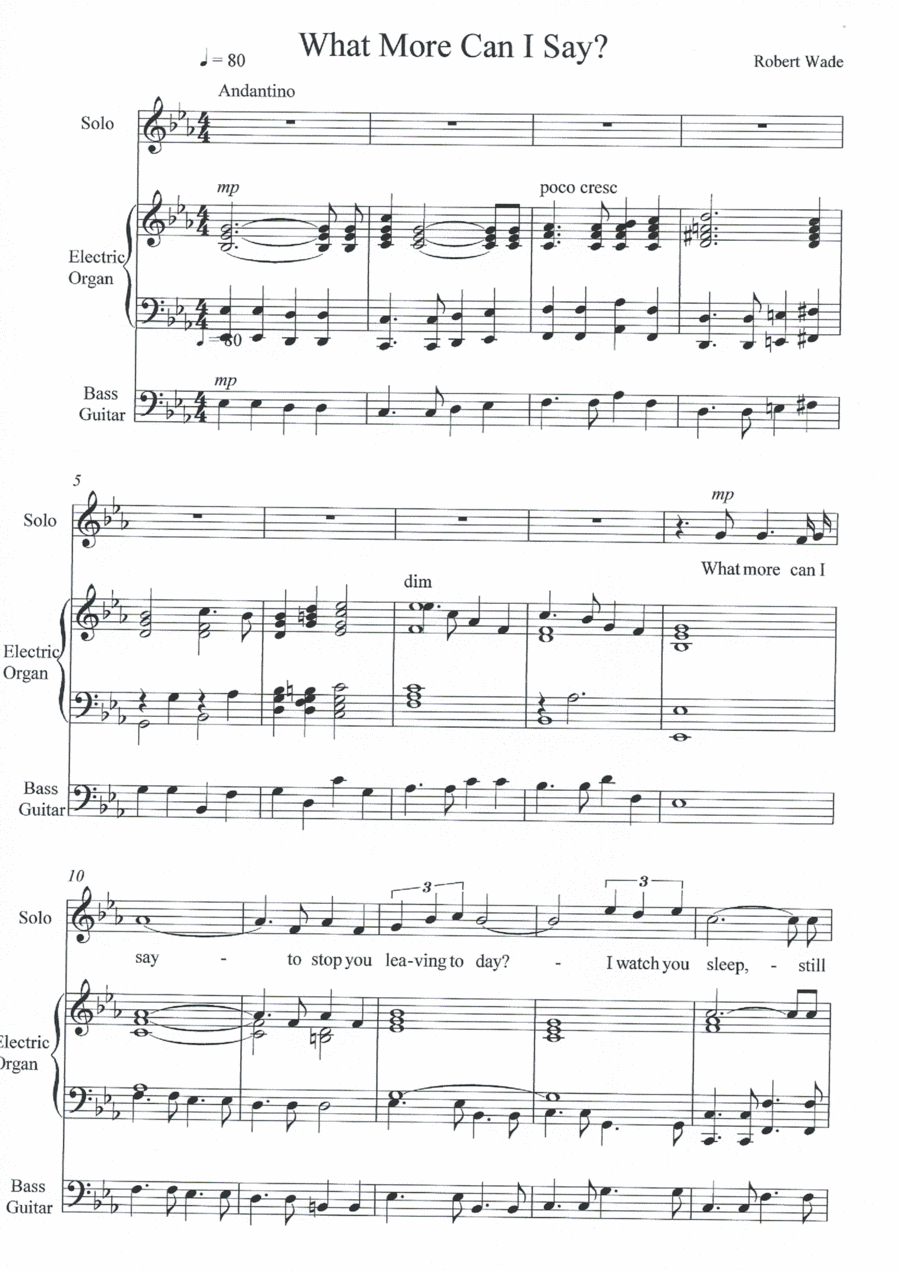 What More Can I Say? Voice scores gallery preview page 1
