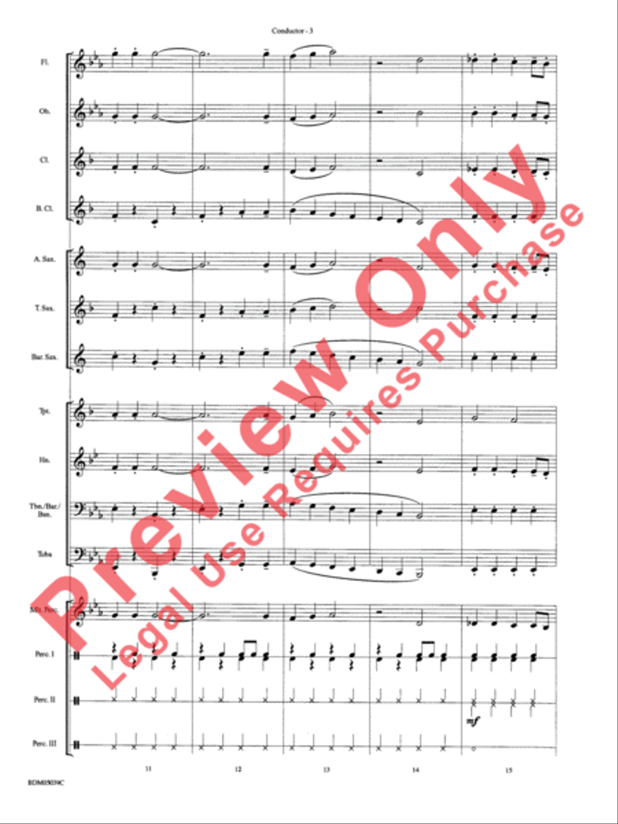 Yo Christmas Tree! (based on O Christmas Tree) Concert Band scores gallery preview page 5