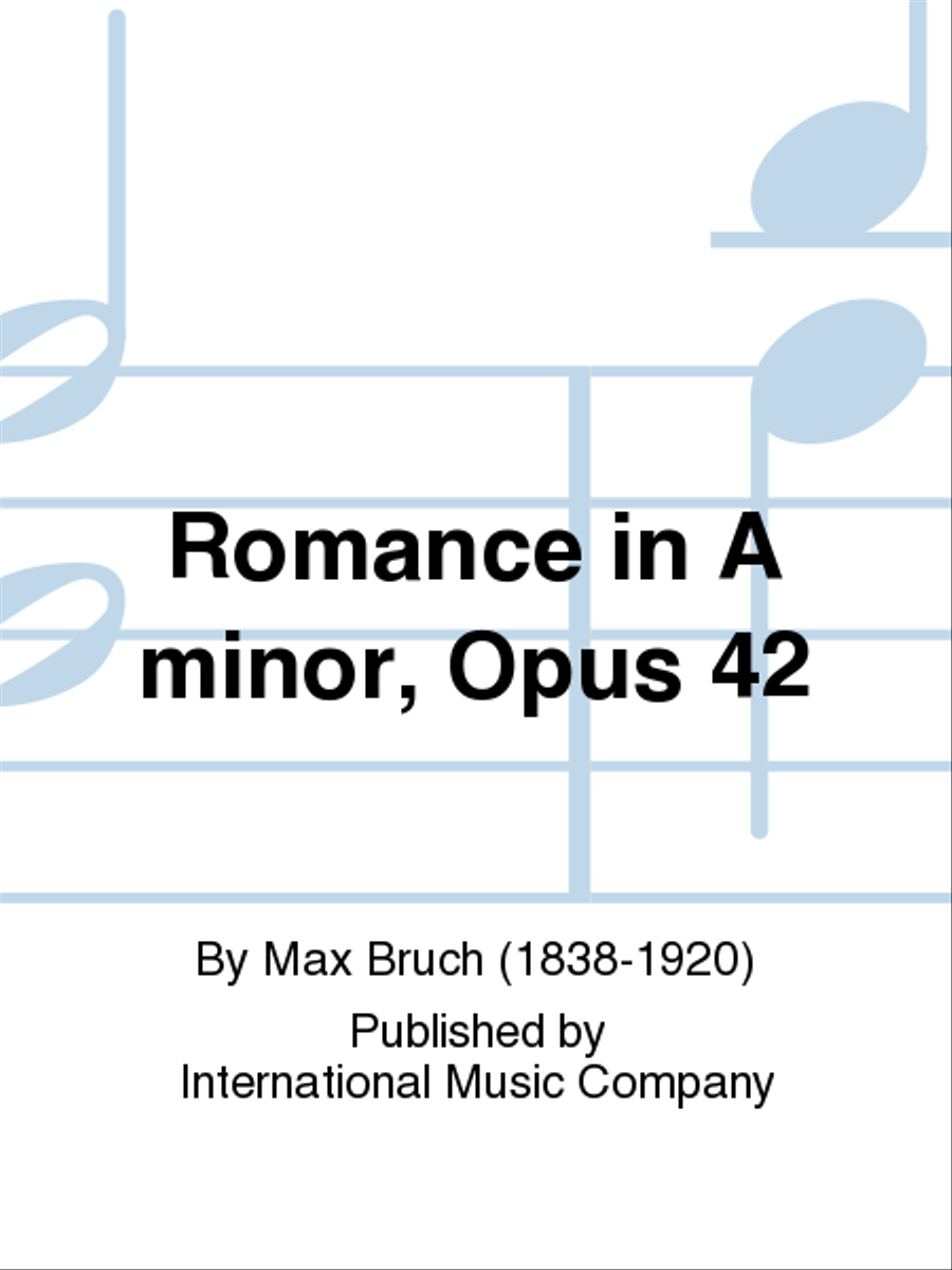 Romance In A Minor, Opus 42 Piano Accompaniment scores gallery preview page 1