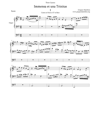 Immensa et una Trinitas - Trio I for organ