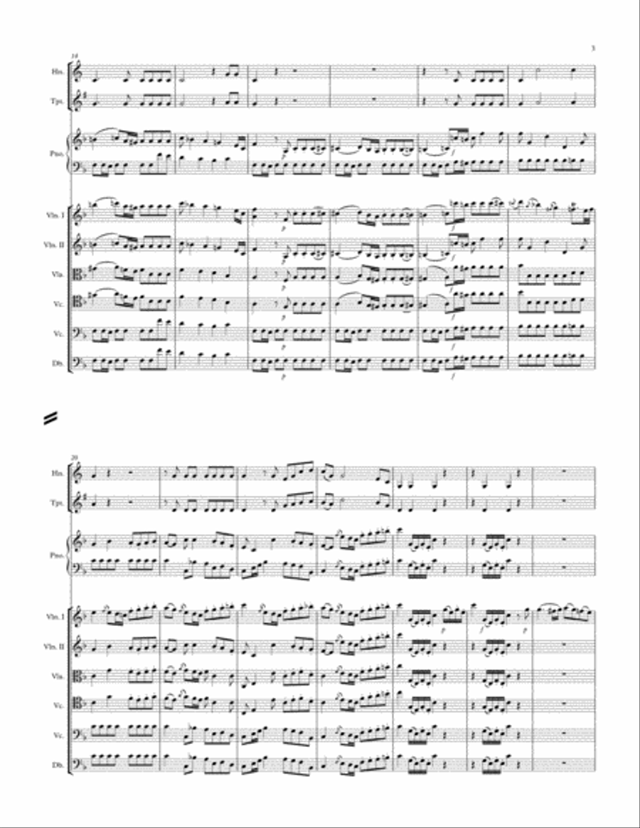 Divertimento in F Major K. 247 Chamber Orchestra scores gallery preview page 3