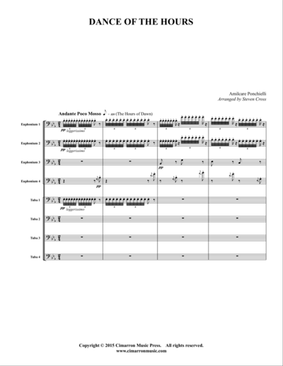 Dance of the Hours Dance of the Hours Euphonium scores gallery preview page 1