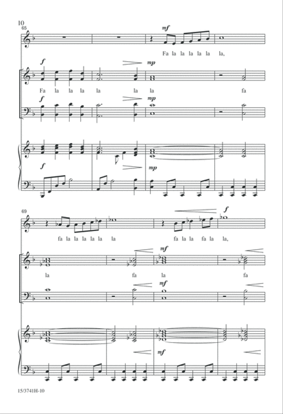 Deck the Hall Deck the Hall 4-Part scores gallery preview page 10