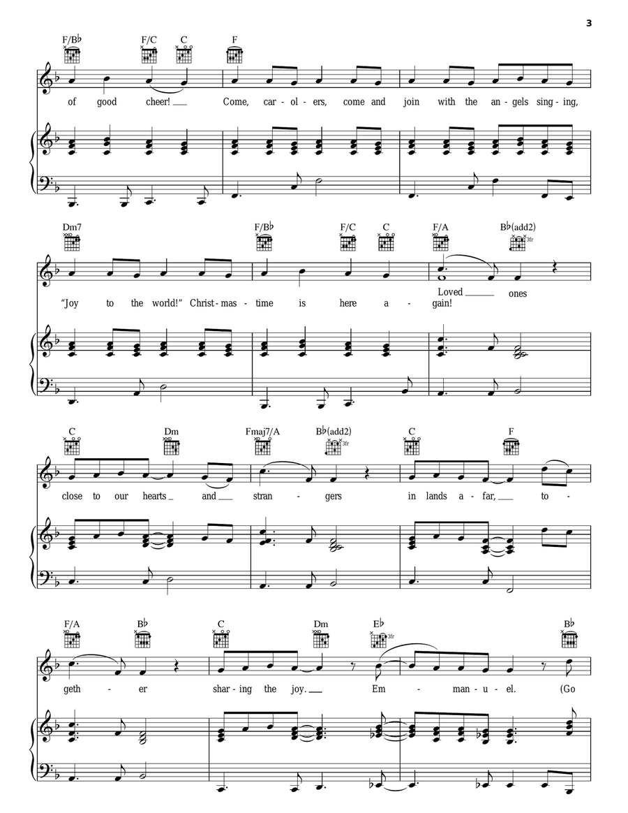 Christmastime Christmastime Piano, Vocal, Guitar scores gallery preview page 3