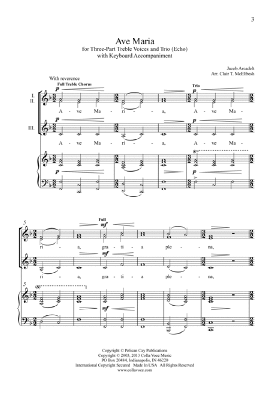 Ave Maria Ave Maria SSA scores gallery preview page 2