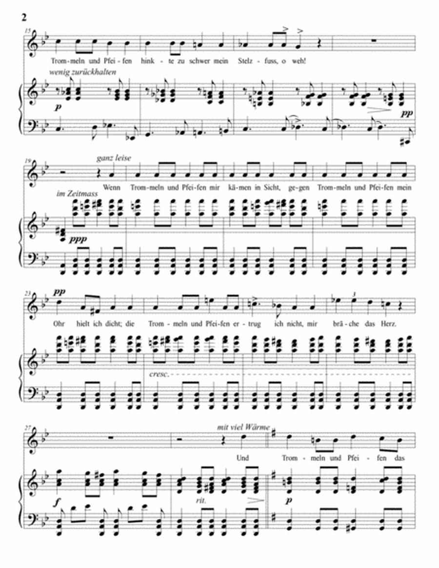 ZEMLINSKY: Mit Trommeln und Pfeifen, Op. 8 no. 3 (transposed to G minor)