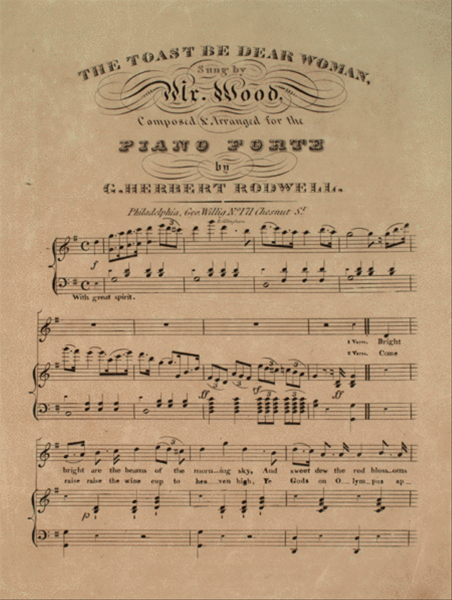 The Toast Be Dear Woman Voice scores gallery preview page 1