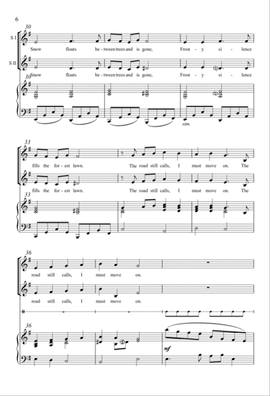 Winter Woods Choir scores gallery preview page 4
