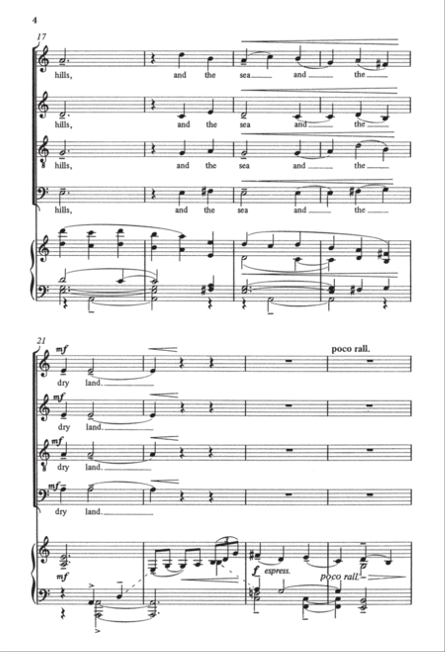 Three Sacred Pieces: 1. Thou, O Lord 4-Part scores gallery preview page 4