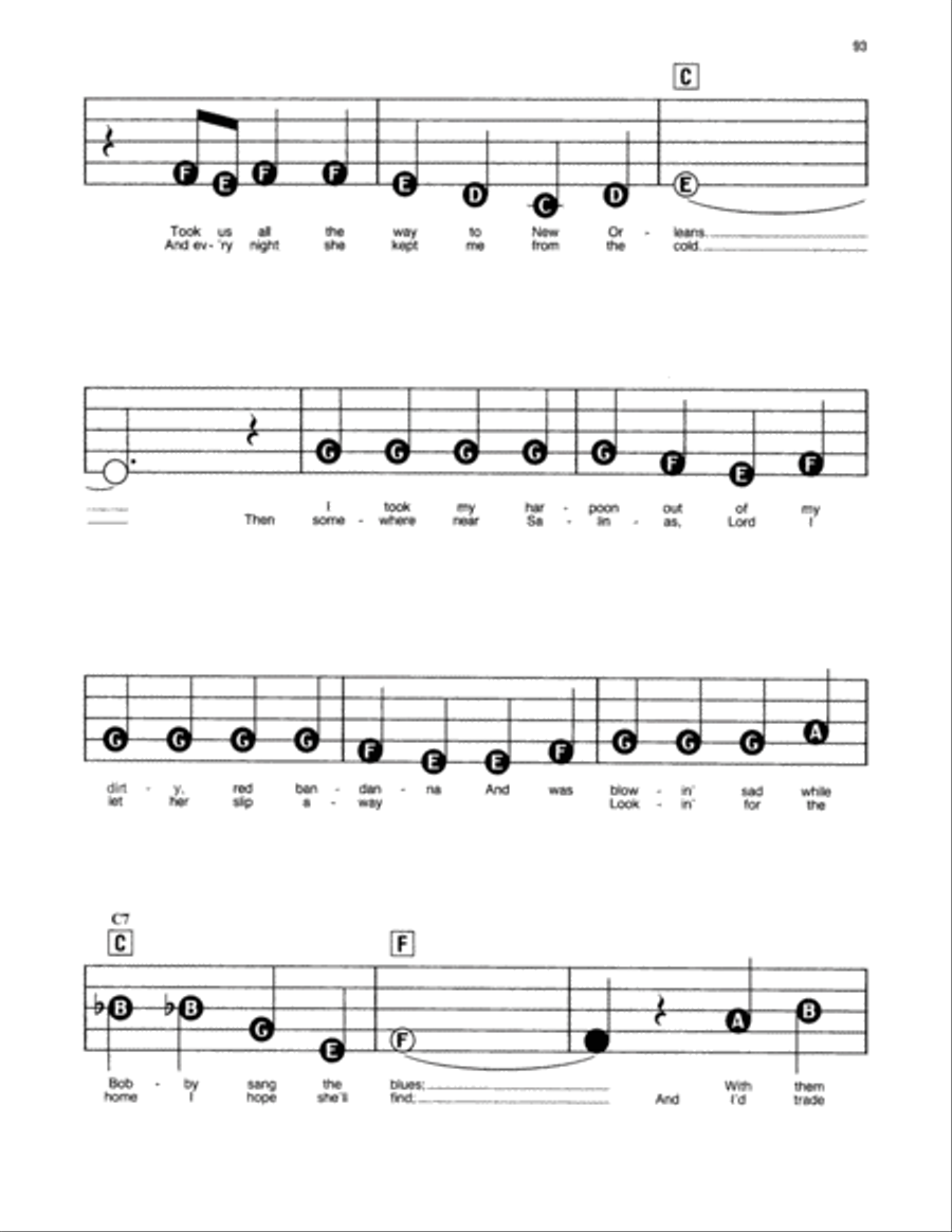 Me And Bobby McGee Electronic Keyboard scores gallery preview page 2