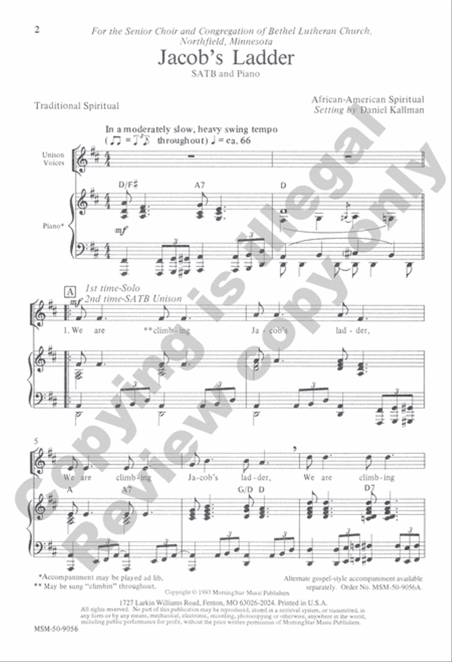 Jacob's Ladder 4-Part scores gallery preview page 3