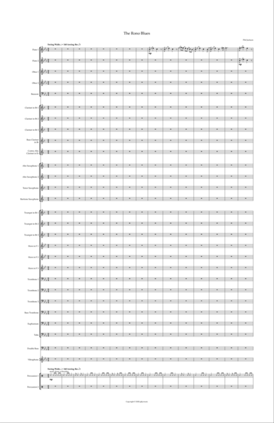 The Rona Blues Concert Band scores gallery preview page 3