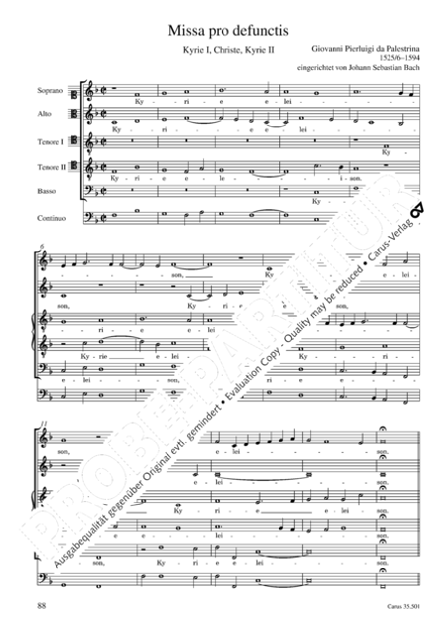 Palestrina: Masses and individual movements Score scores gallery preview page 103
