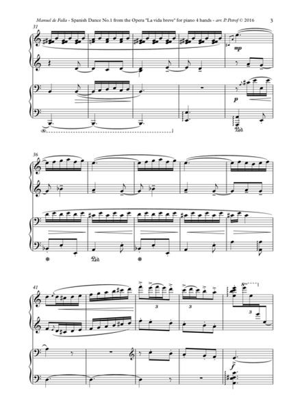 Manuel de Falla - Spanish Dance No.1 from the Opera ’’La vida breve’’ for piano 4 hands image number null