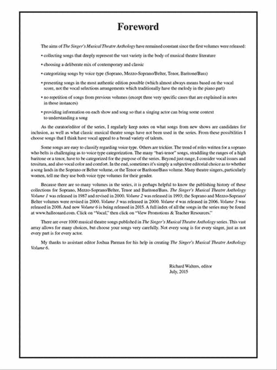 The Singer's Musical Theatre Anthology - Volume 6 Voice scores gallery preview page 3