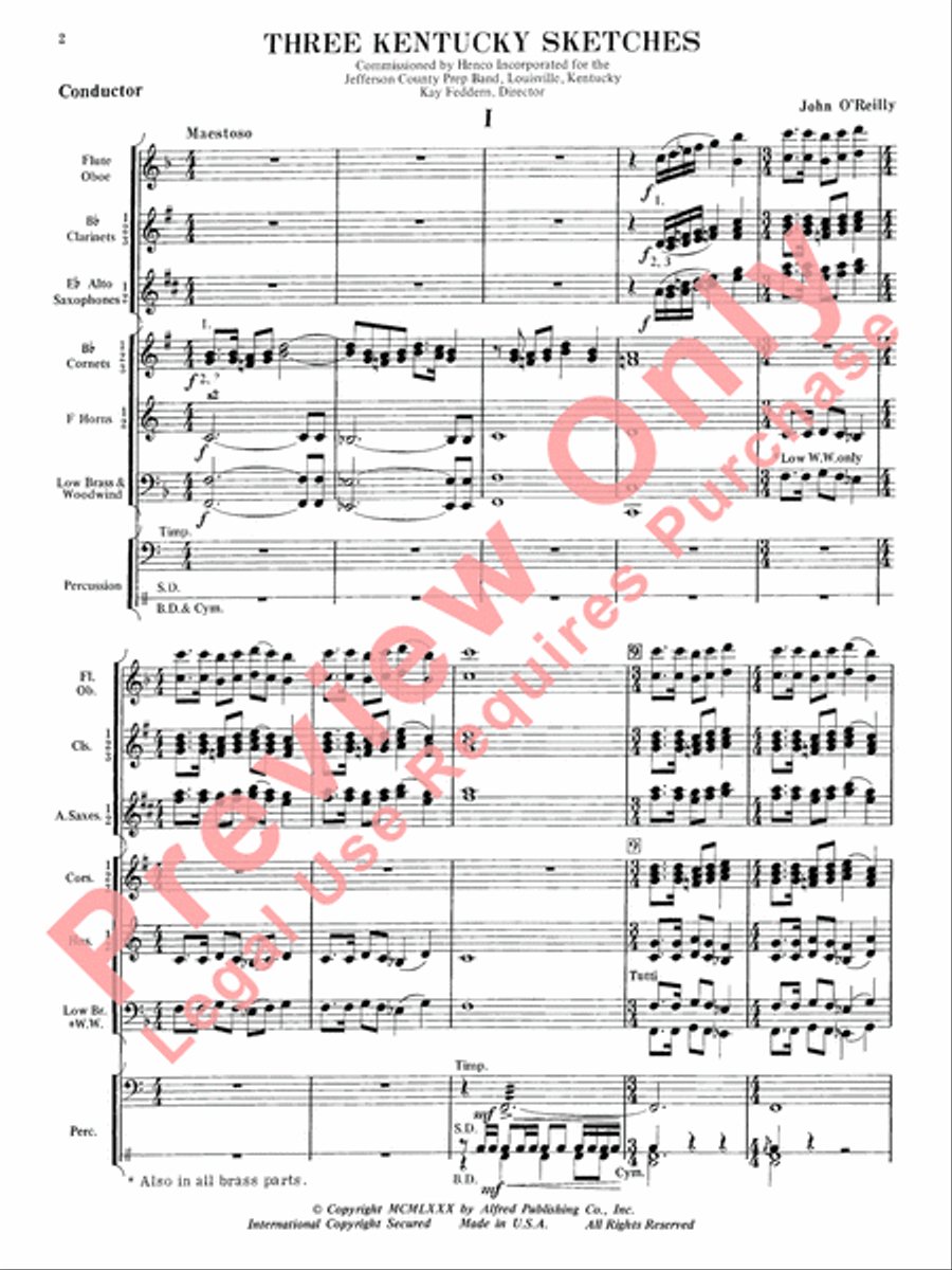 Three Kentucky Sketches Three Kentucky Sketches Concert Band scores gallery preview page 3