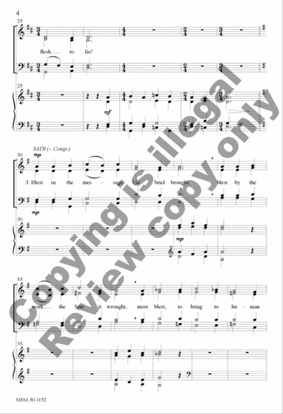 The God Whom Earth and Sea and Sky 4-Part scores gallery preview page 4