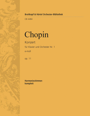 Book cover for Piano Concerto No. 1 in E minor Op. 11