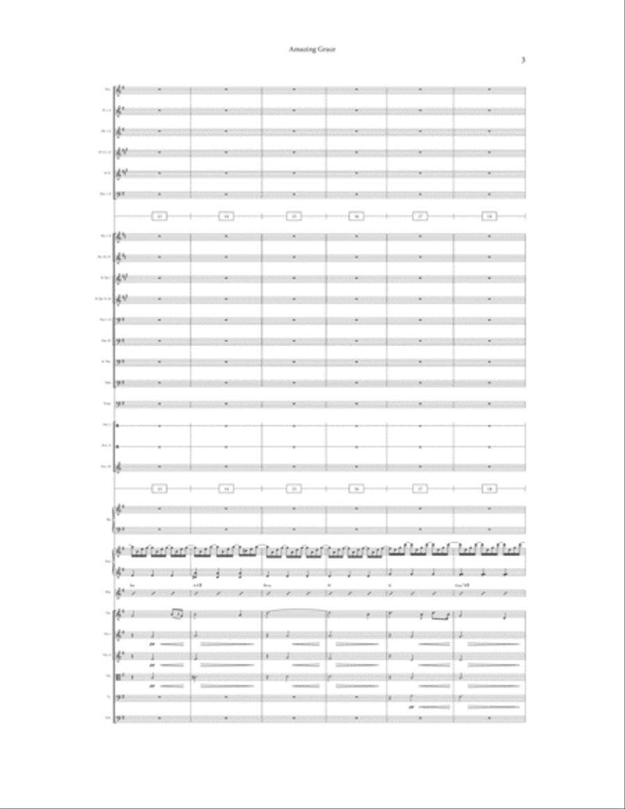 Amazing Grace - Violin & Orchestra Full Orchestra scores gallery preview page 6