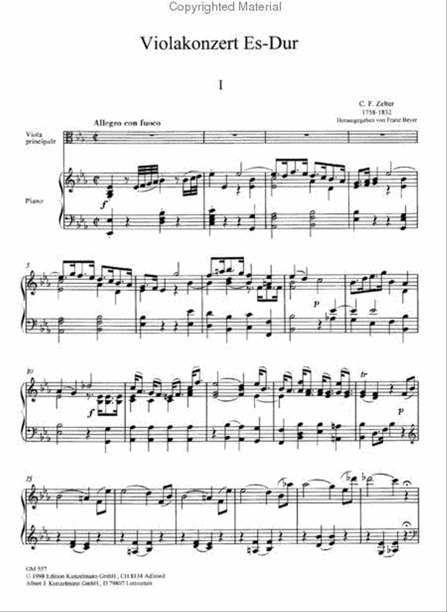 Concerto for viola in E-flat major Piano Accompaniment scores gallery preview page 4