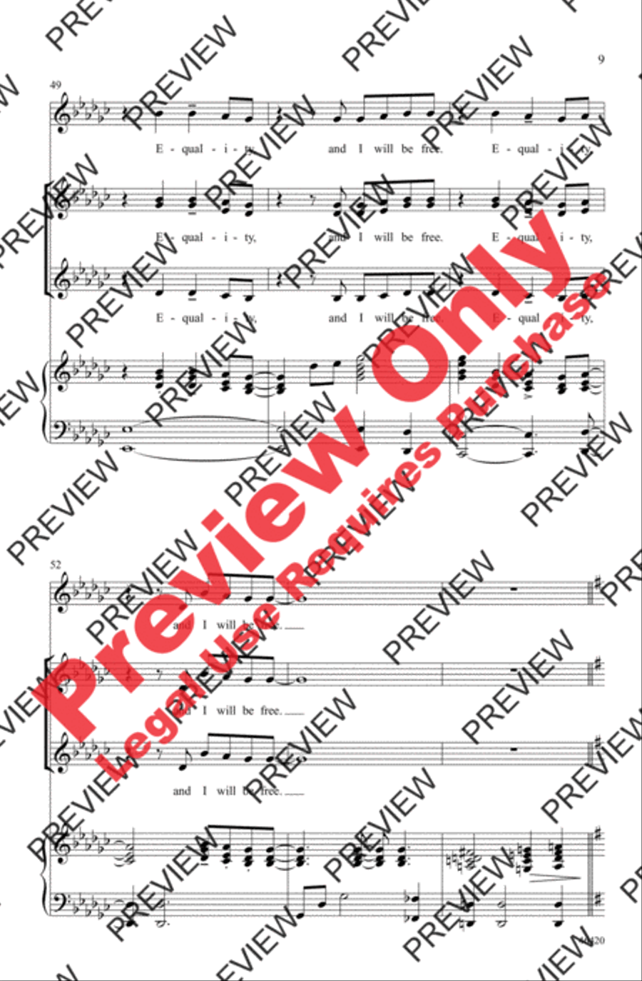 Equality Women's Choir scores gallery preview page 9
