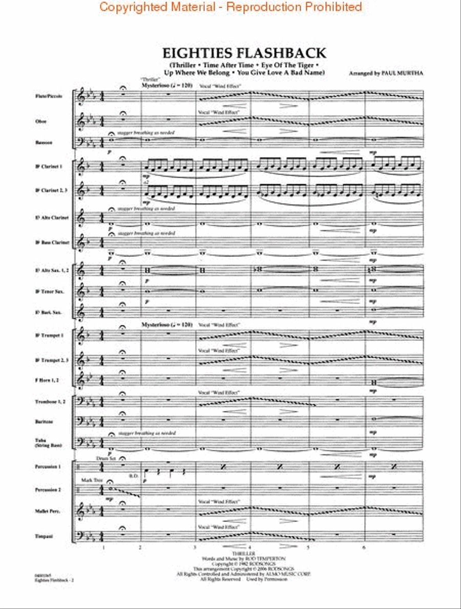 Eighties Flashback Concert Band scores gallery preview page 2