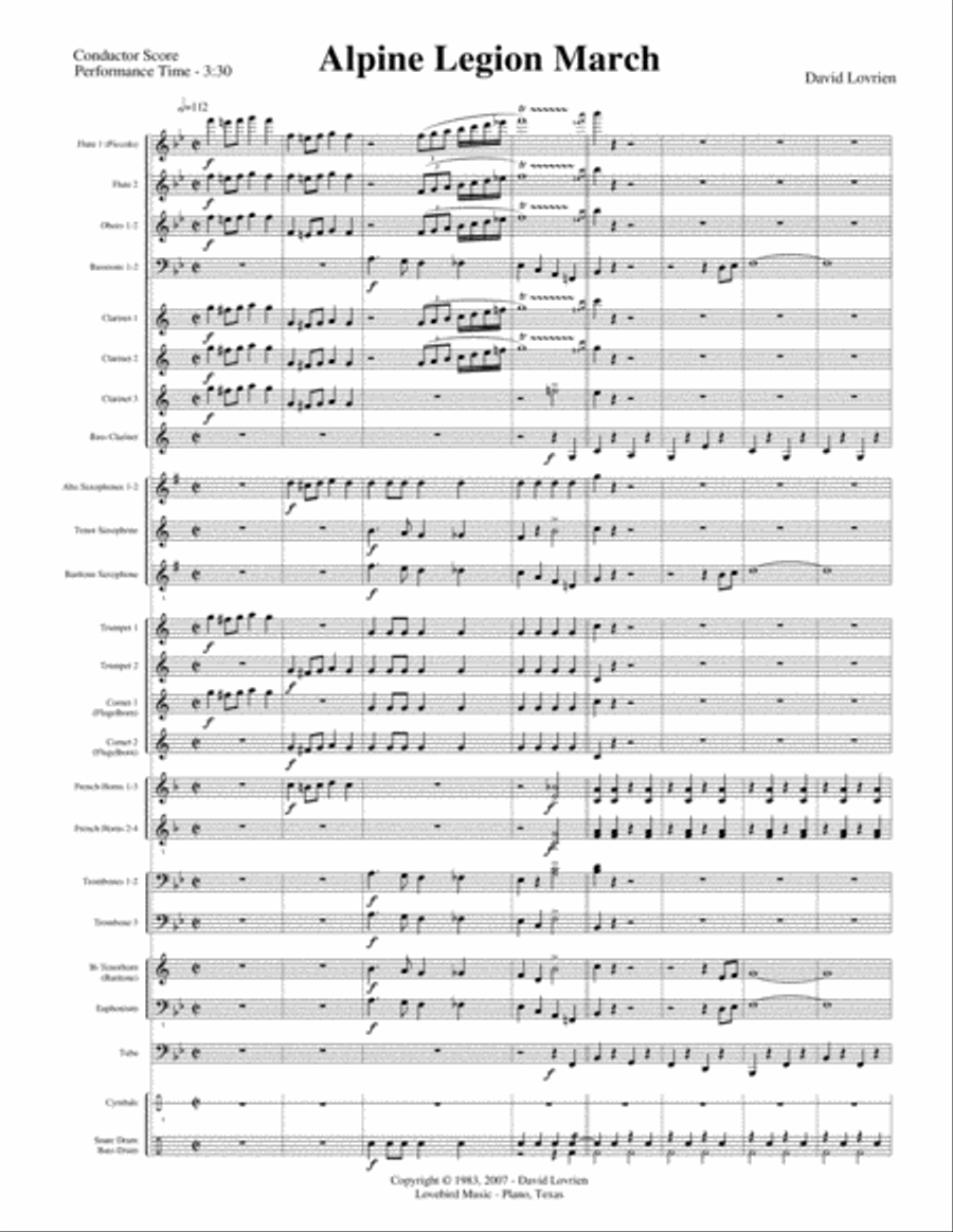 Alpine Legion Alpine Legion Concert Band scores gallery preview page 2