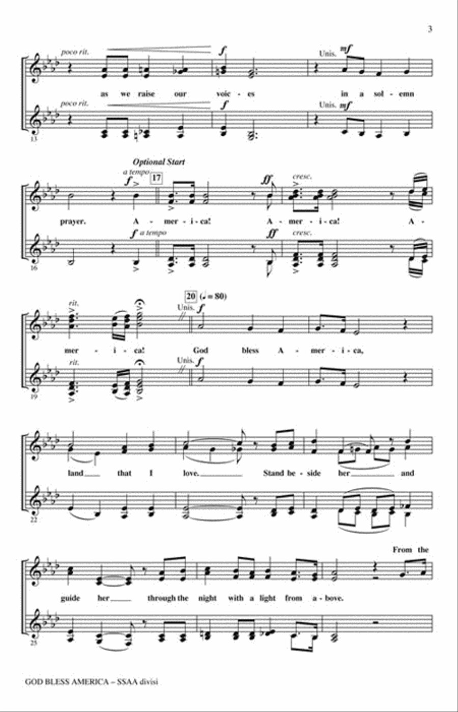 God Bless America® SSAA scores gallery preview page 3
