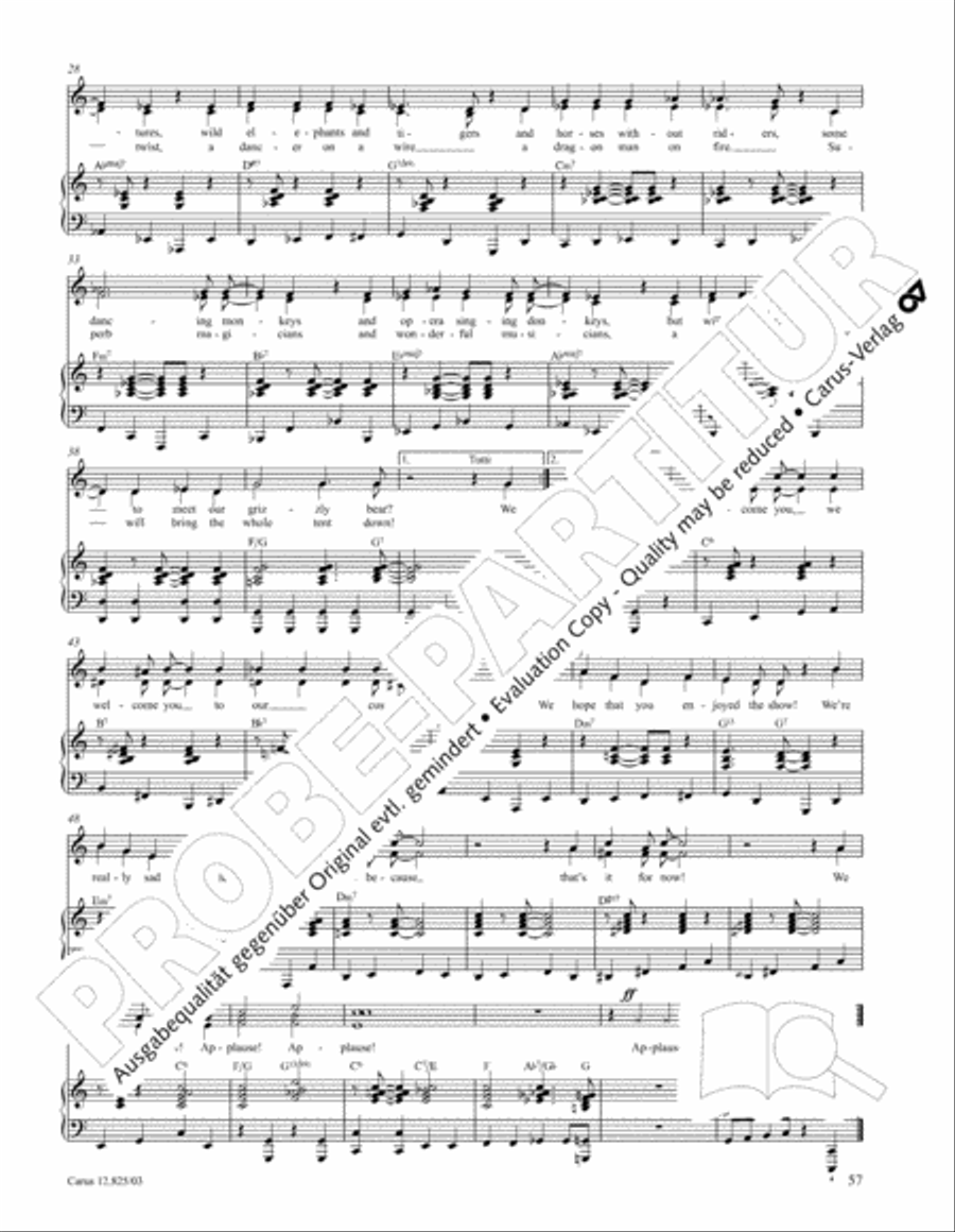 Circus Allegro Circus Allegro Choir scores gallery preview page 58