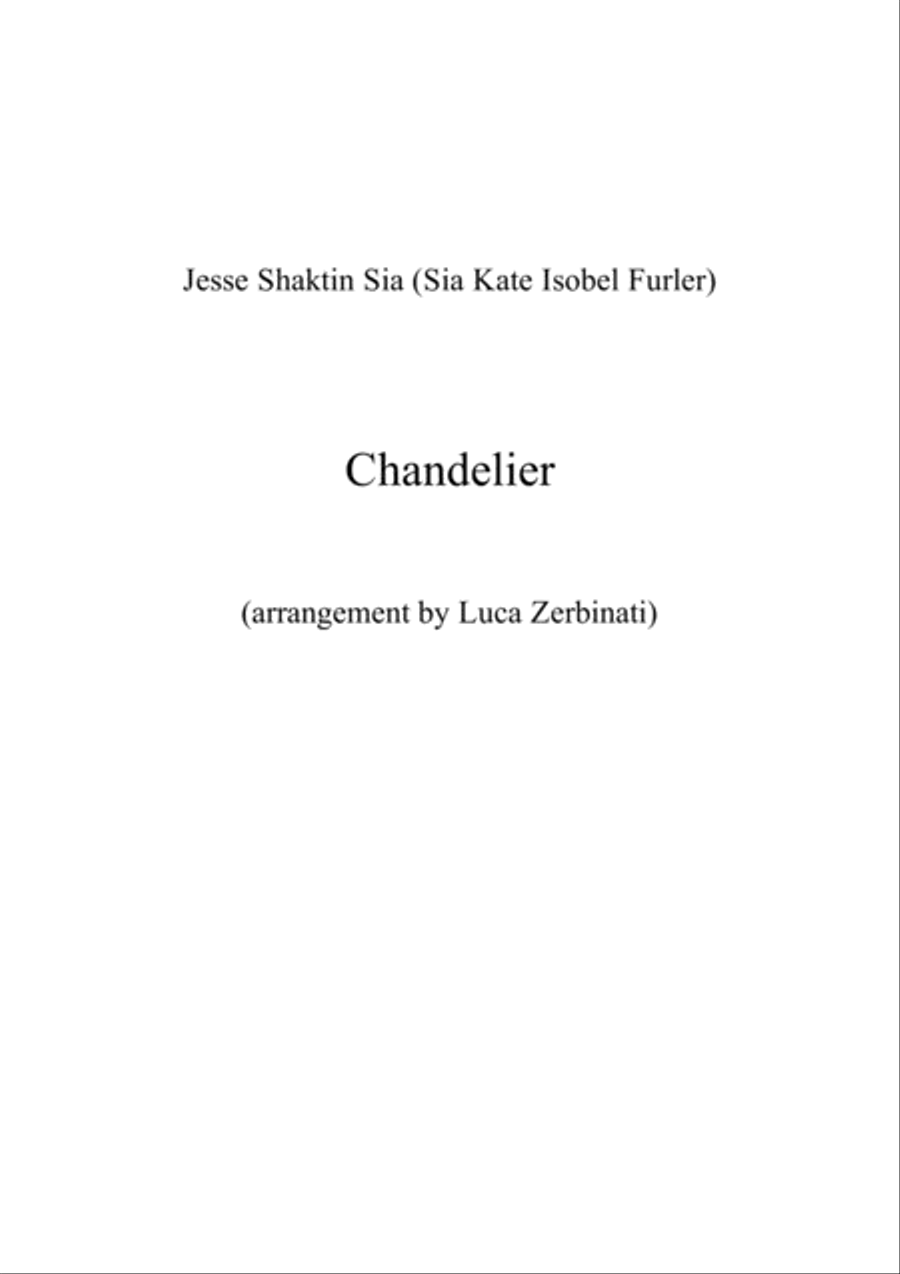 Chandelier Large Ensemble scores gallery preview page 1