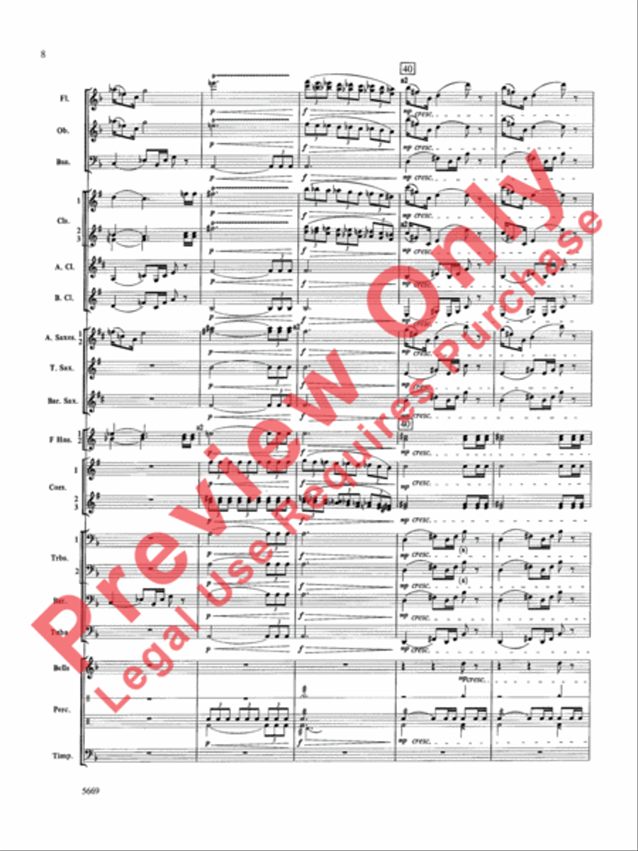 Ride of the Valkyries Concert Band scores gallery preview page 9
