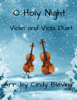 O Holy Night, for Violin and Viola Duet