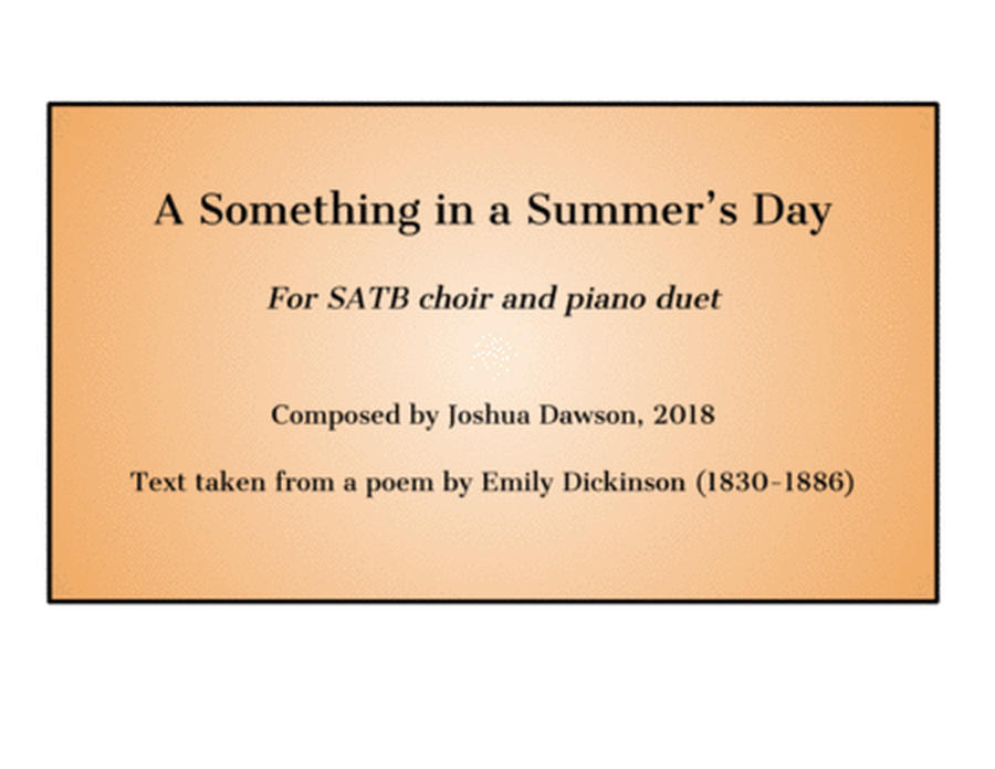 A Something in a Summer's Day image number null