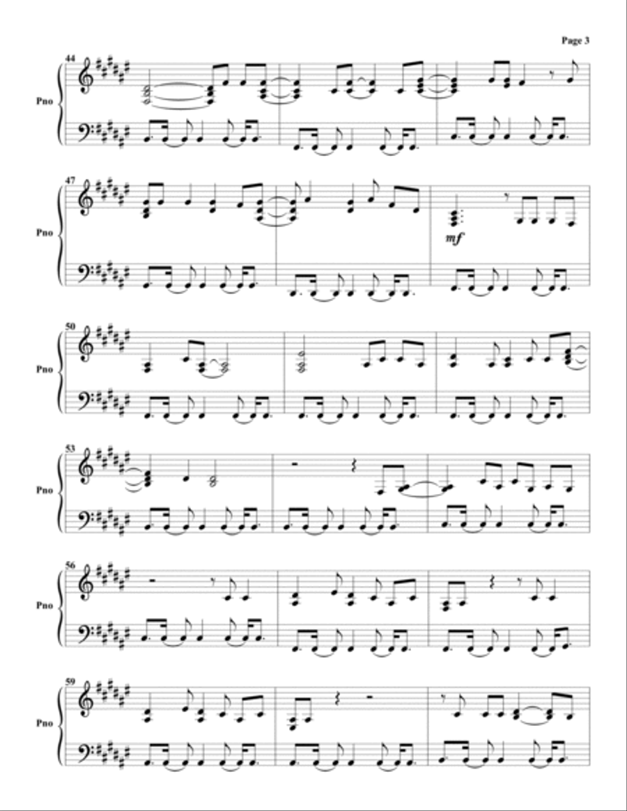 Believe Believe Piano Solo scores gallery preview page 3