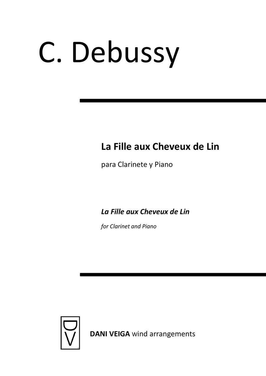The Girl with the Flaxen Hair (Clarinet and Piano) Clarinet Solo scores gallery preview page 1