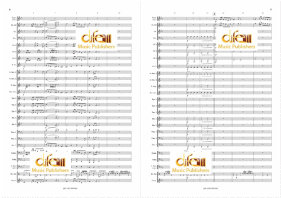 Highland Cathedral (with Bag Pipe ad lib.) Concert Band scores gallery preview page 3