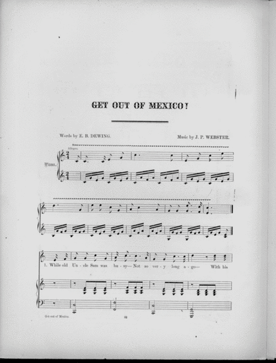 Get Out of Mexico. Song and Chorus