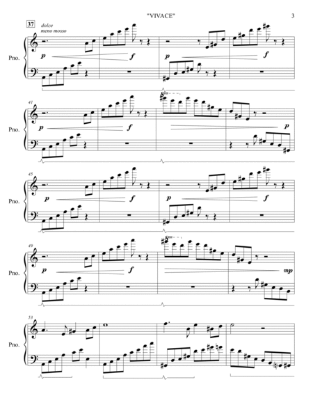 "Vivace" in A Minor for Piano image number null