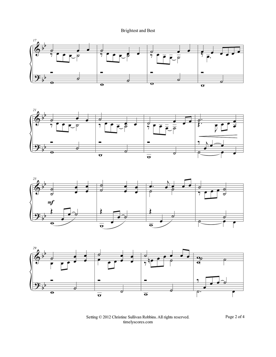 Brightest and Best Brightest and Best Piano Solo scores gallery preview page 2