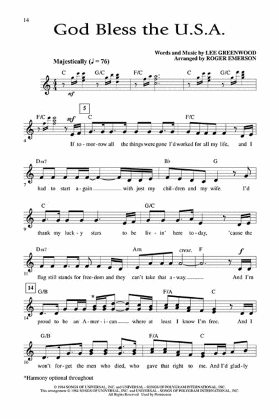 God Bless America® (Patriotic Collection) Choir scores gallery preview page 6